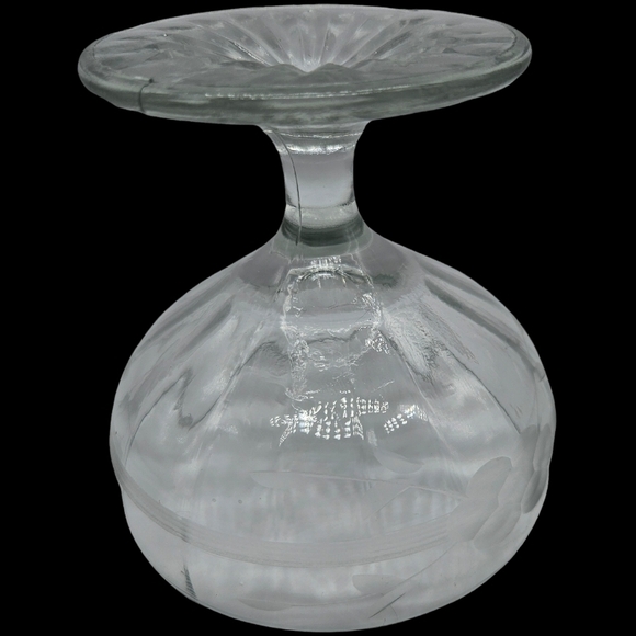 👍Vintage Etched Glass Dessert Dish - Picture 11 of 11